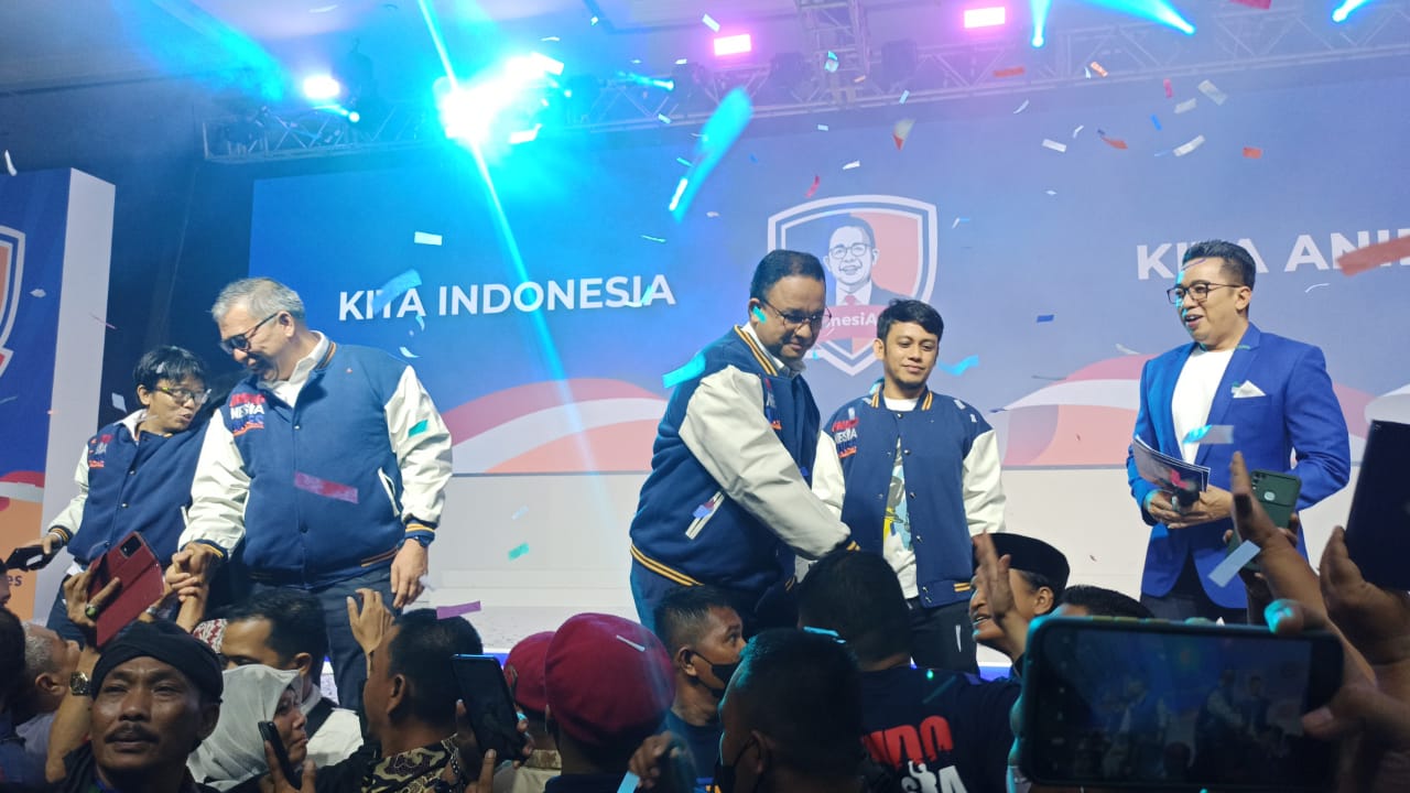 Ribuan relawan pendukung Anies Baswedan yang tergabung dalam IndonesiAnies mendeklarasikan dukungannya. - Image