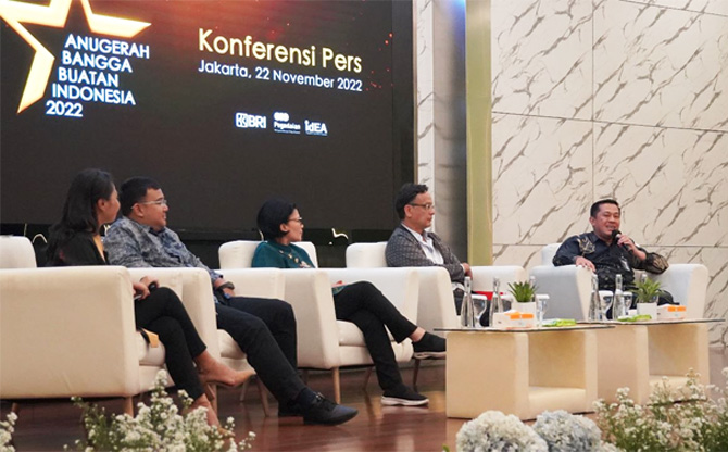 PT Pegadaian Eka Pebriansyah dalam Konferensi Pers ABBI 2022 di Gedung Brilian Center Jakarta (22/11). - Image