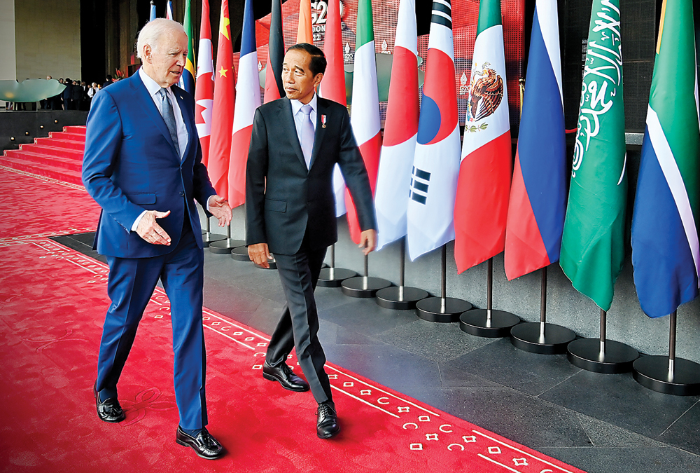 PERTEMUAN BILATERAL: Presiden Joko Widodo bertemu dengan Presiden AS Joe Biden sehari menjelang KTT G20 di Nusa Dua, Bali, (14/11). (SETPRES) - Image