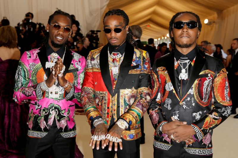 Offset, Quavo dan Takeoff dari Migos hadir dalam Metropolitan Museum of Art Costume Institute Gala (Met Gala) untuk merayakan pembukaan dari - Image