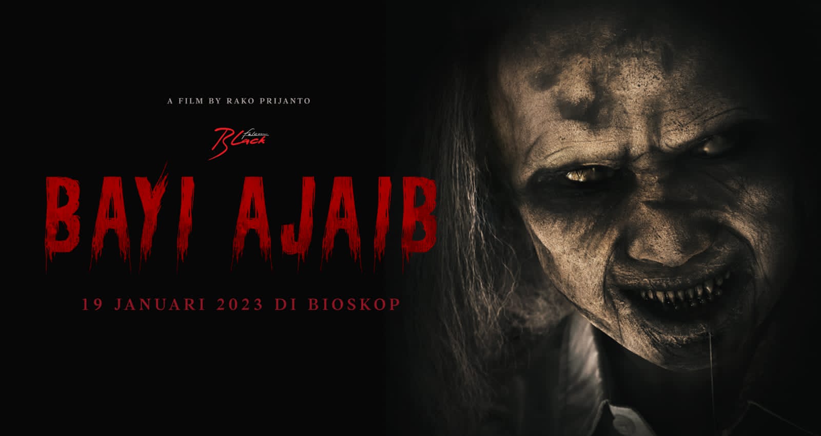 Falcon Black me-remake film Bayi Ajaib legendaris tahun 1982 silam. Sosok hantu berkepala orang tua yang melegenda dalam dunia film horor Indonesia itu kini kembali dibangkitkan./istimewa - Image