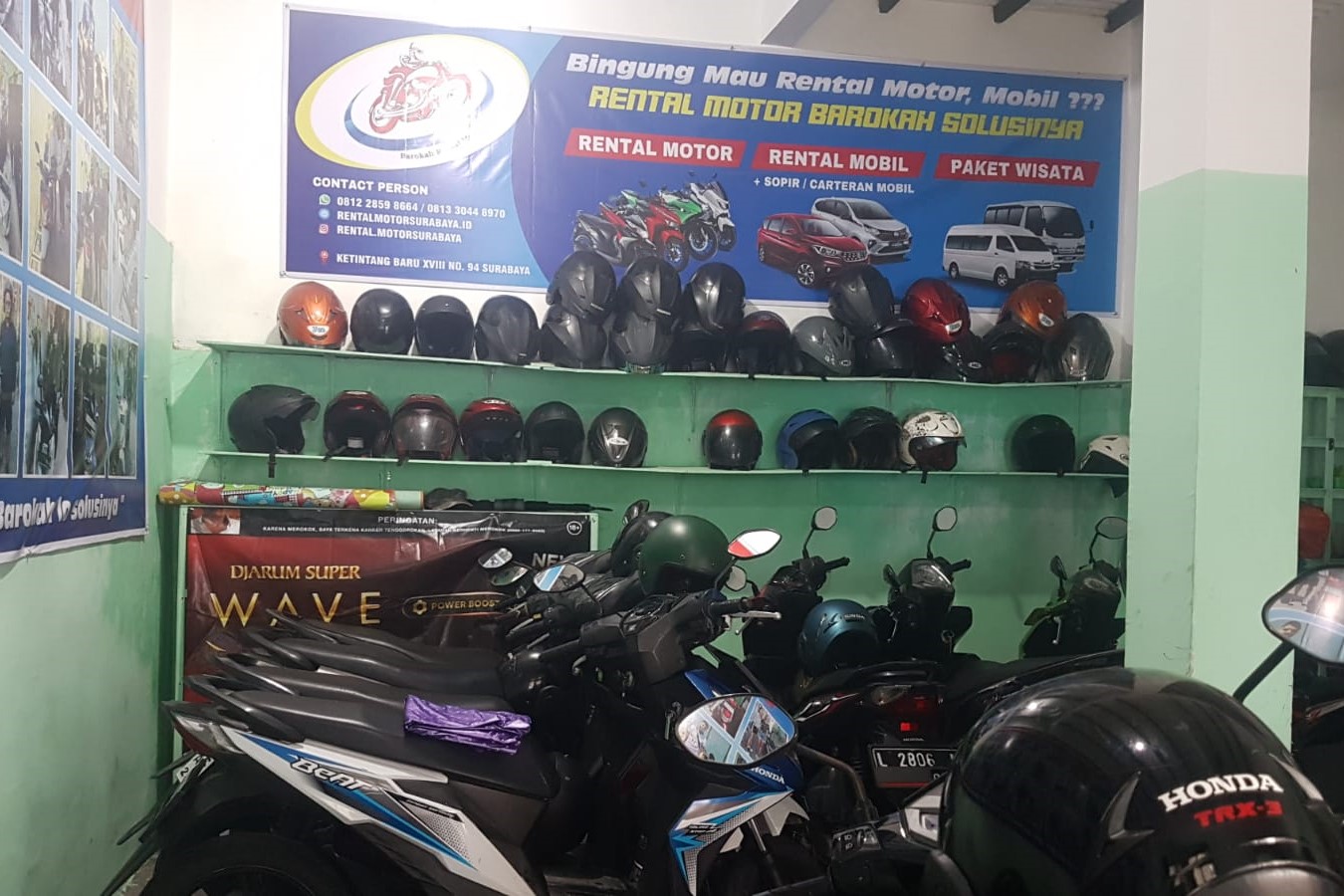 Ilustrasi tempat rental motor. (rentalmotorsurabaya.id)