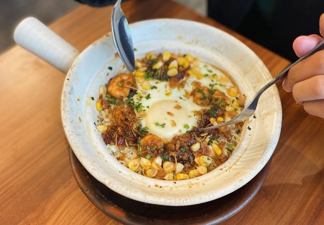 Seporsi Claypot Siram Udang di Restoran Cleypotan. (Instagram @cleypotan)