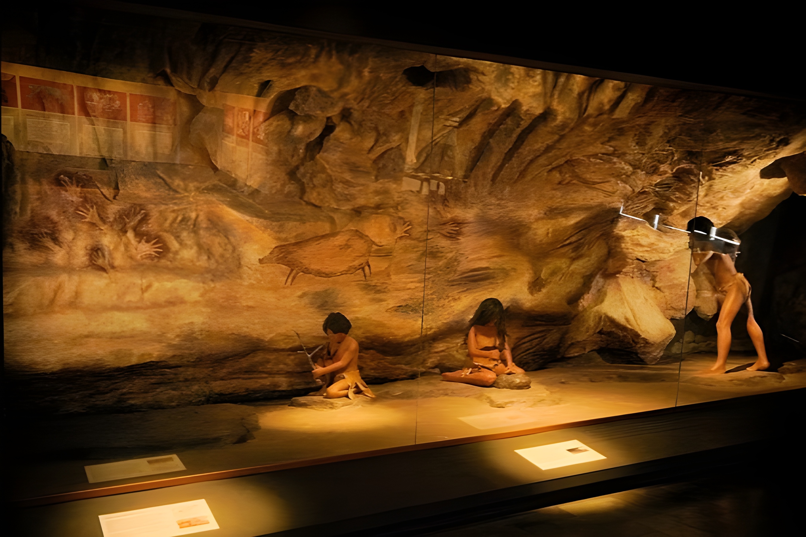 Salah satu koleksi Museum Nasional Sejarah Alam yang menggambarkan kehidupan manusia dahulu