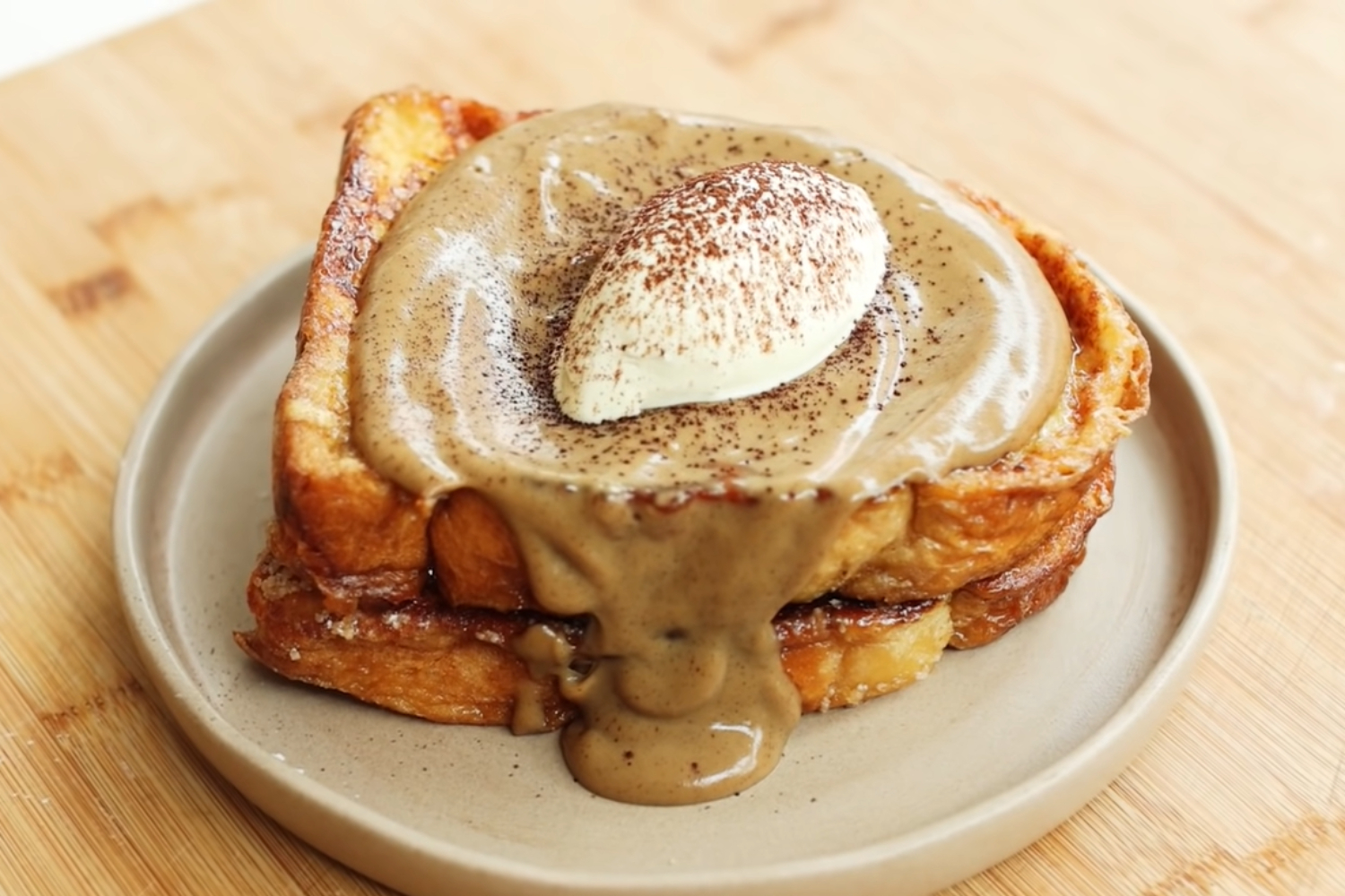 French Toast with Coffee Custard. (YouTube Devina Hermawan)