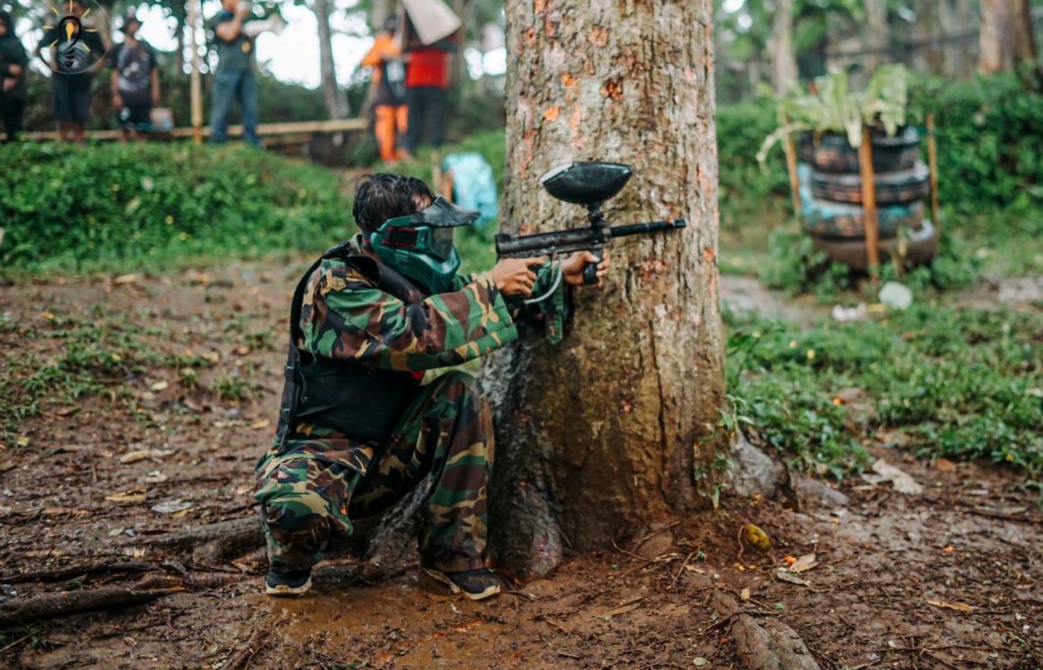 Ilustrasi bermain paintball di Bogor. (Inspira Adventure)