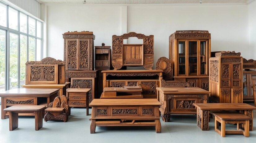 Ilustrasi furniture berbahan dasar kayu