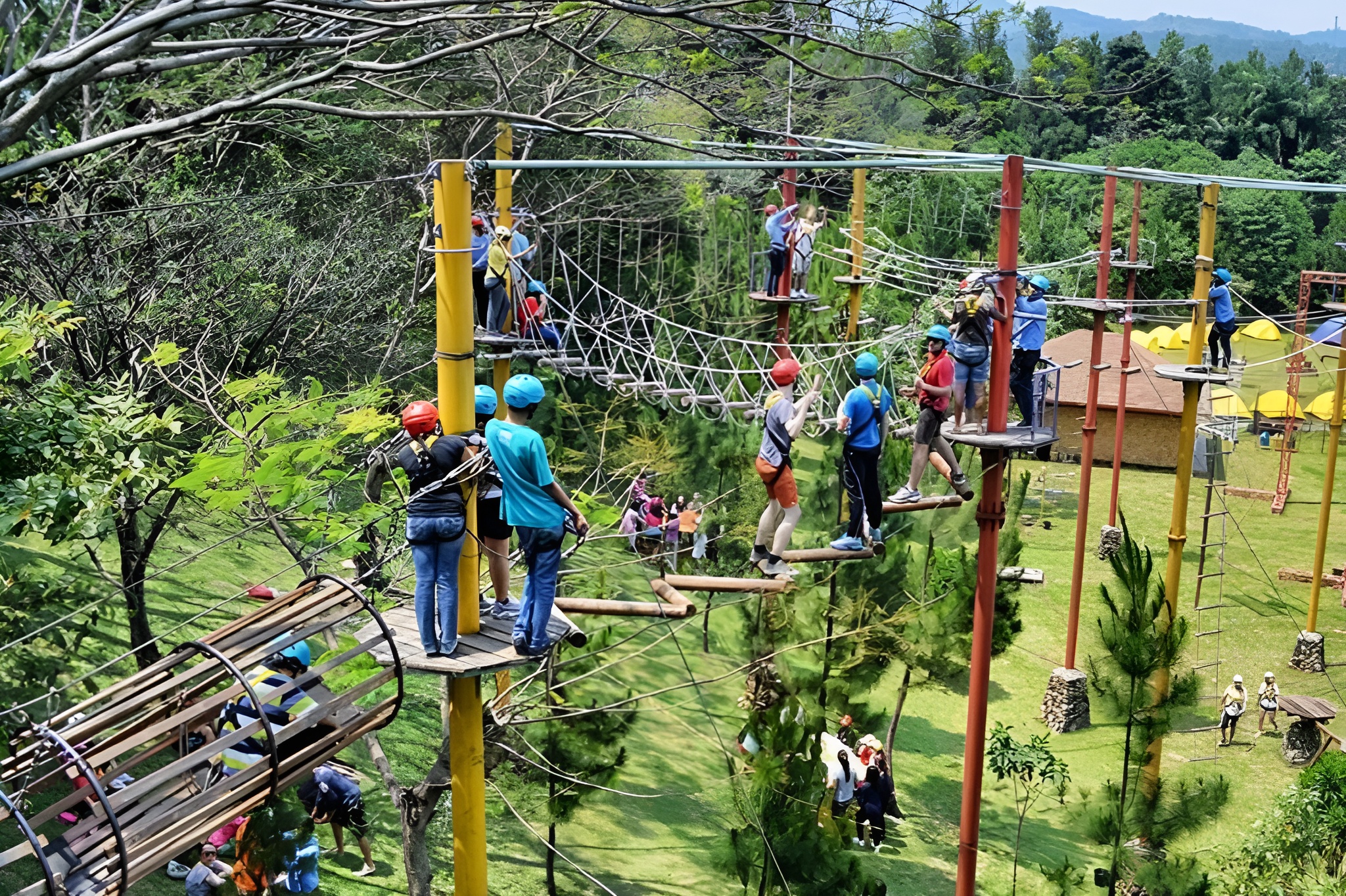 Suasana outbound si Taman Budaya Sentul Kabupaten Bogor. (tamanbudaya.co.id)
