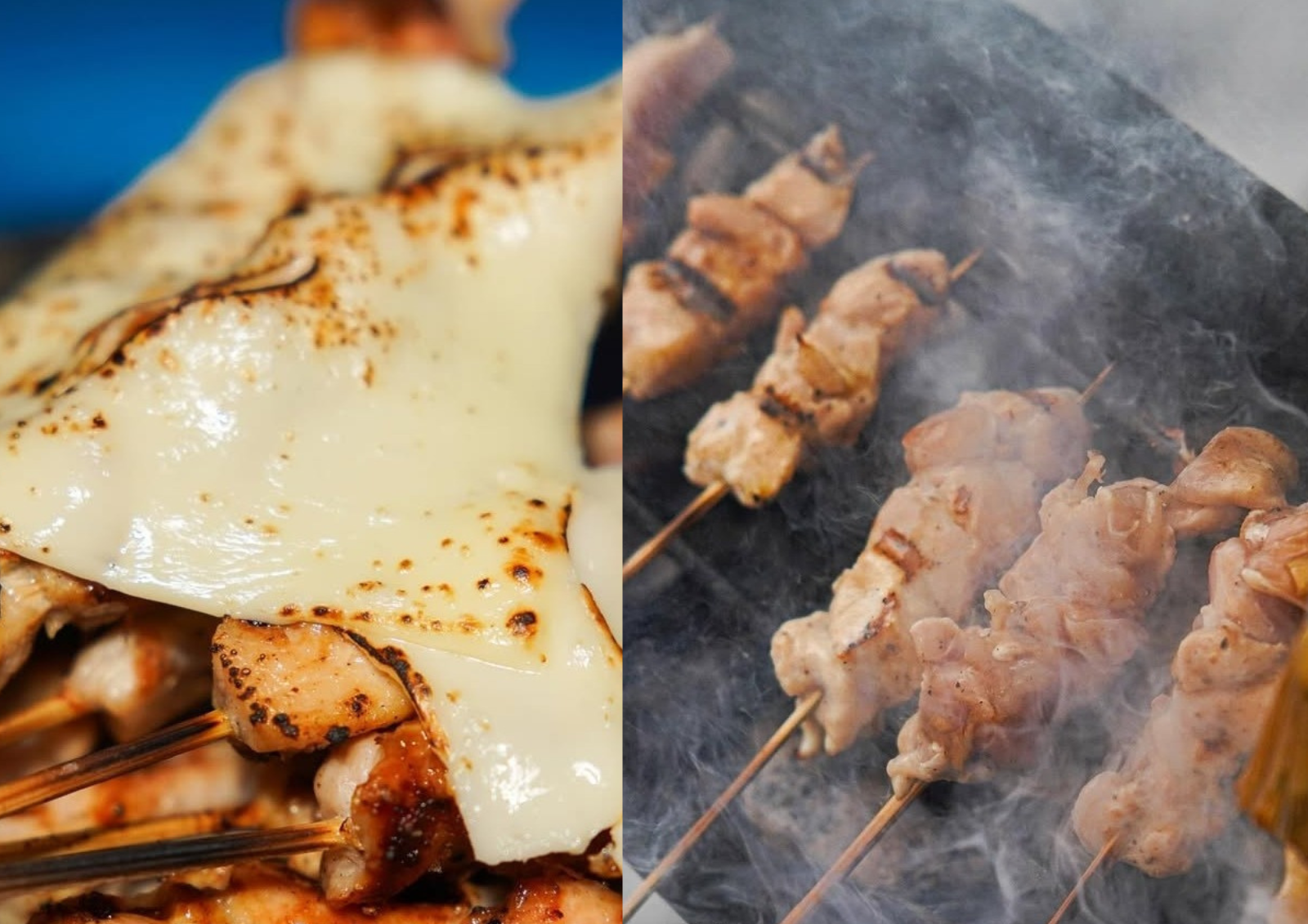 Sajian sate taichan saus mozarella