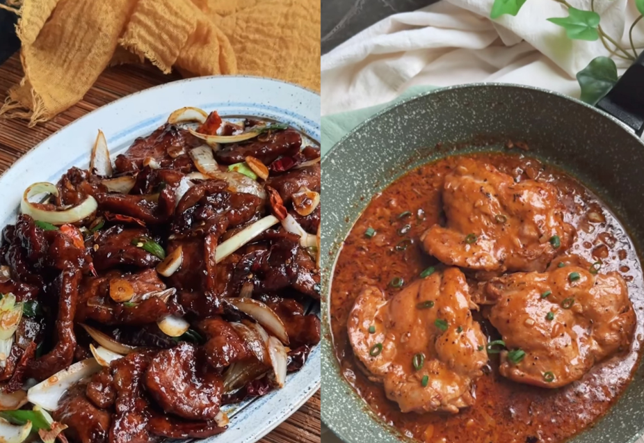 Sajian makan malam Natal praktis