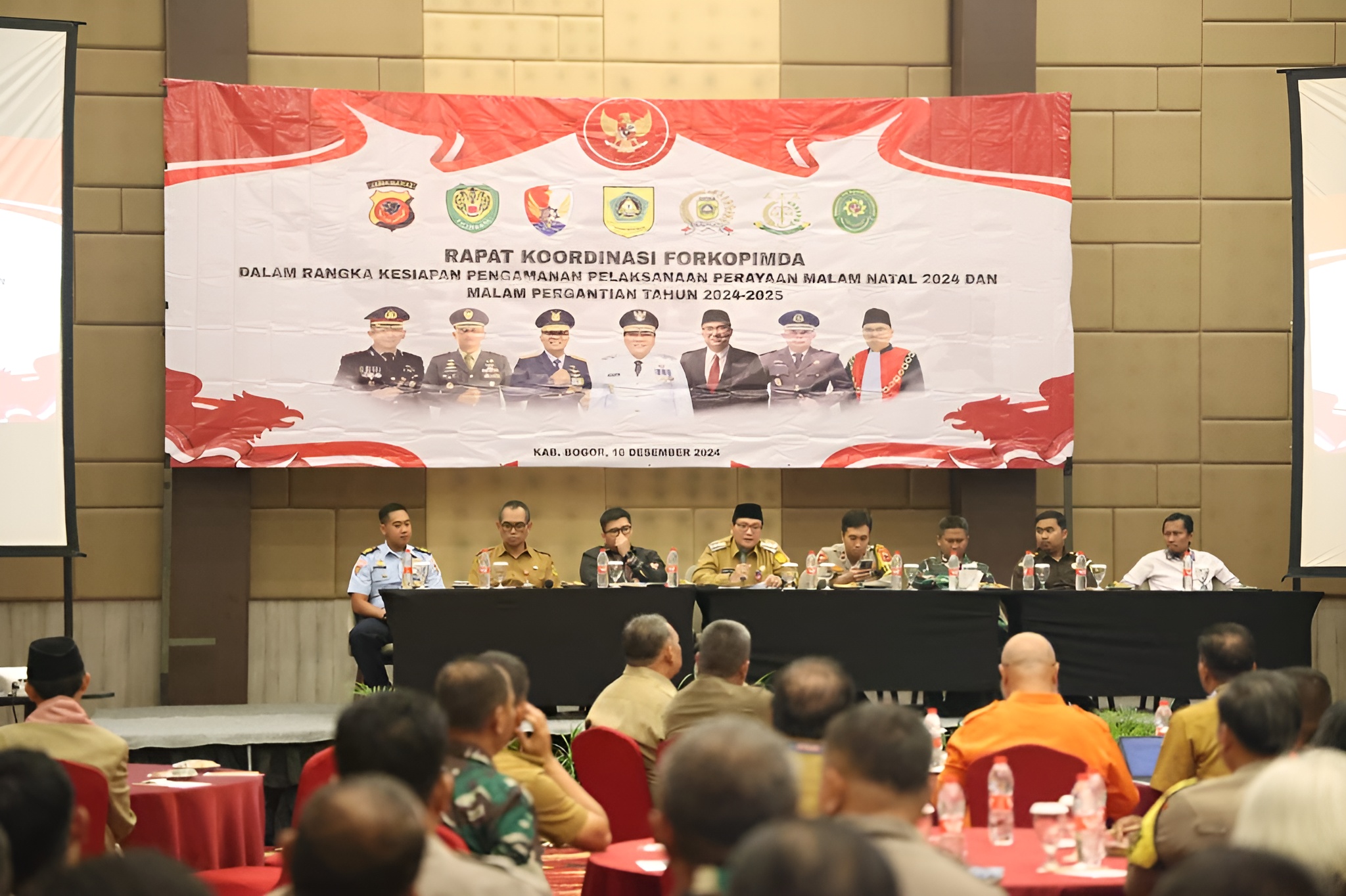 Rapat Koordinasi Pengamanan Nataru yang dipimpin Pj. Bupati Bogor, Bachril Bakrie.