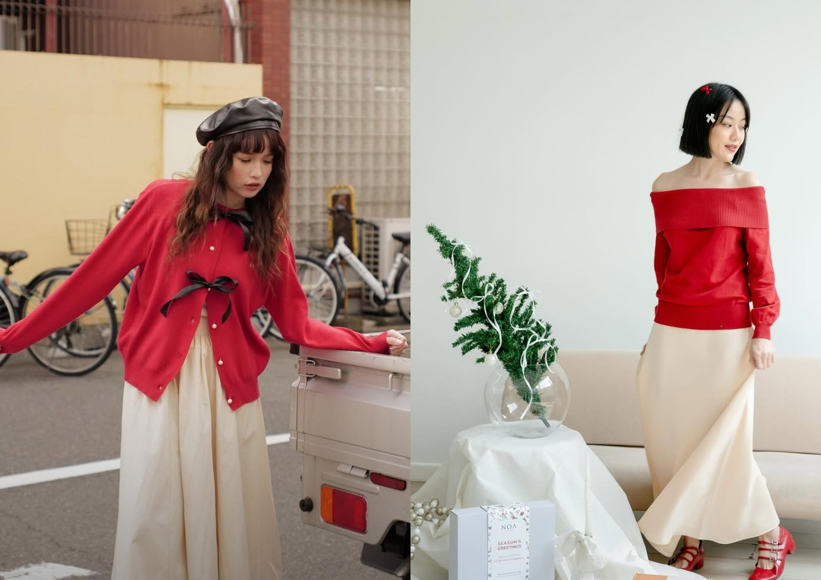 Koleksi Yuan Off Shoulder Knitted dan Yorika Cardigan