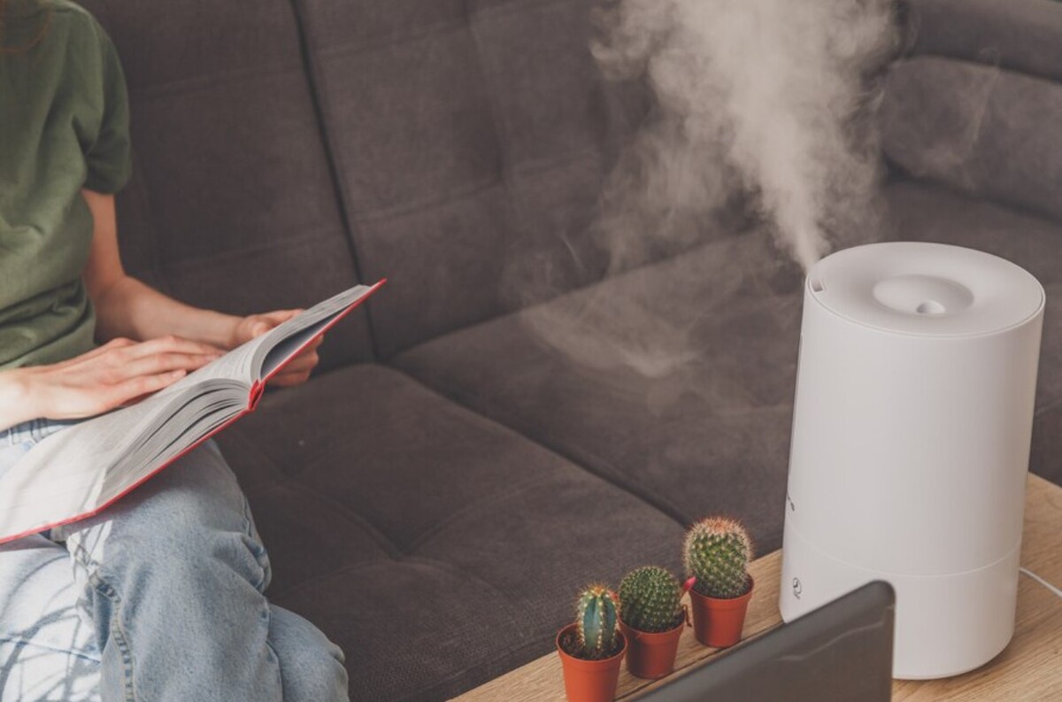 Ilustrasi perbedaan humidifier, diffuser, dan purifier