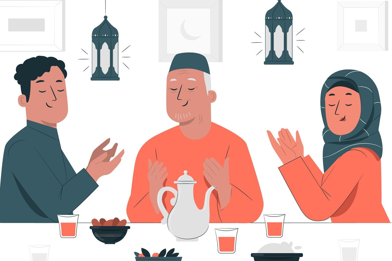 Ilustrasi berpuasa. (Freepik)