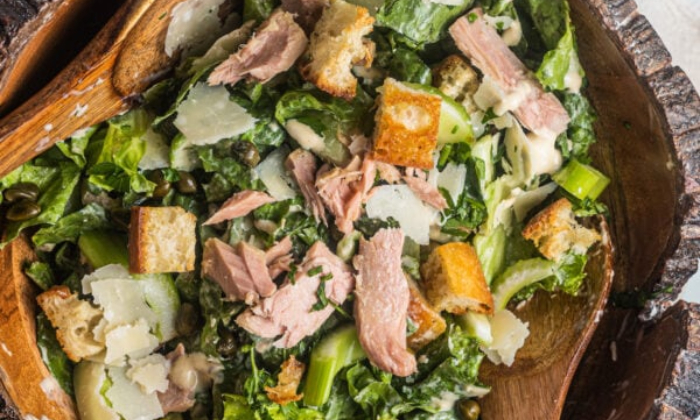 Tuna Caesar Salad. (homecookingcollective.com)