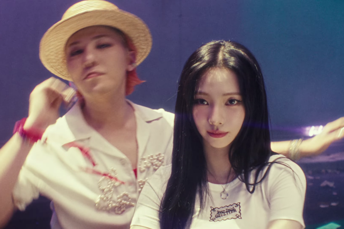G-Dragon dan Karina Aespa dan MV Too Bad. (YouTube @xxxibgdrgn)