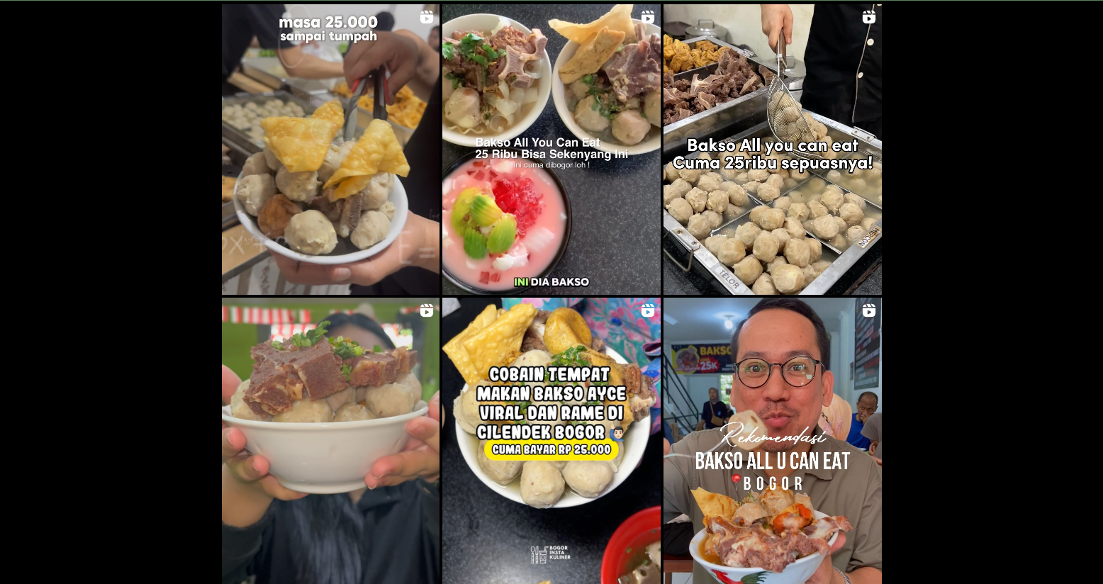 Tangkapan layar feeds Instagram Bakso Neng Amor. (Instagram @bakso_neng_amor)
