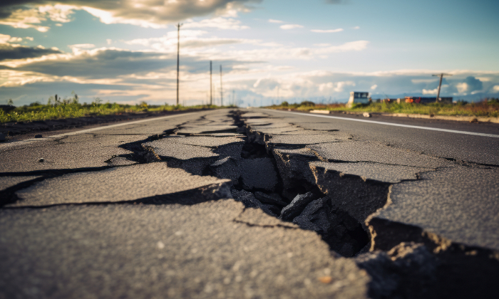 Ilustrasi dampak gempa bumi. (Freepik)