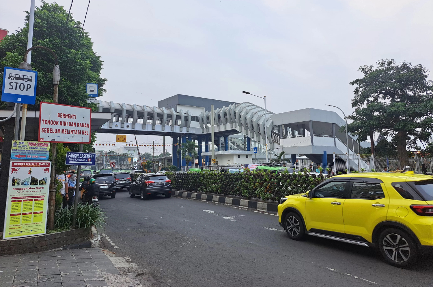 Kondisi terkini Skybridge Paledang, yang berada dekat Stasiun Bogor. (Humas PT KAI Daop 1 Jakarta)