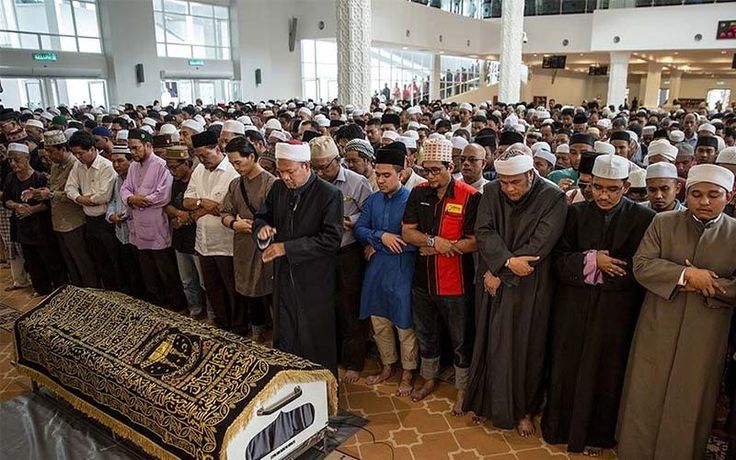 Ilustrasi salat jenazah (Dok. Pinterest)