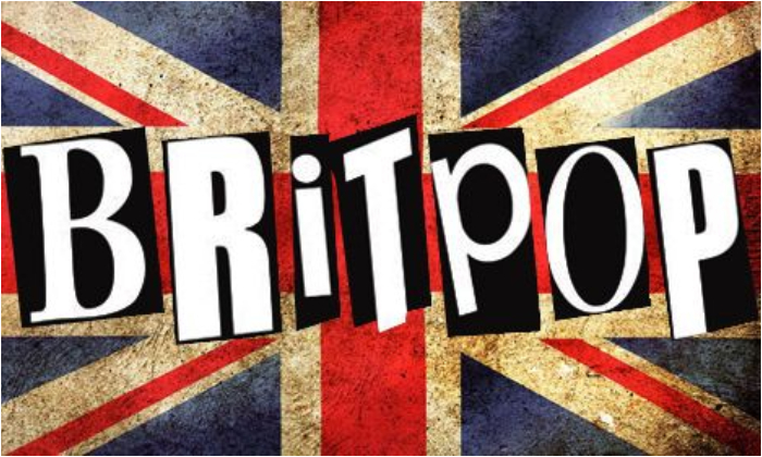 Ilustrasi tulisan britpop dengan latar bendera Inggris. (pinterest.com)