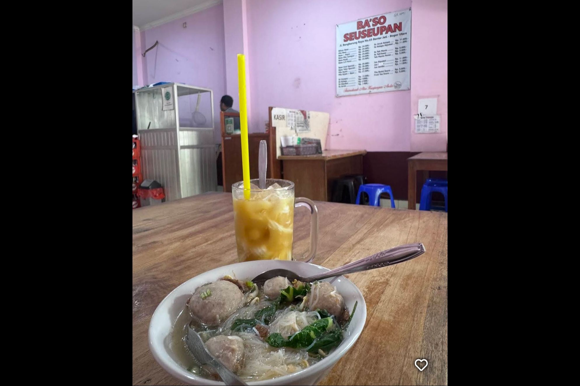 Seporsi menu di kedai Bakso Seuseupan Kota Bogor. (Google Maps)
