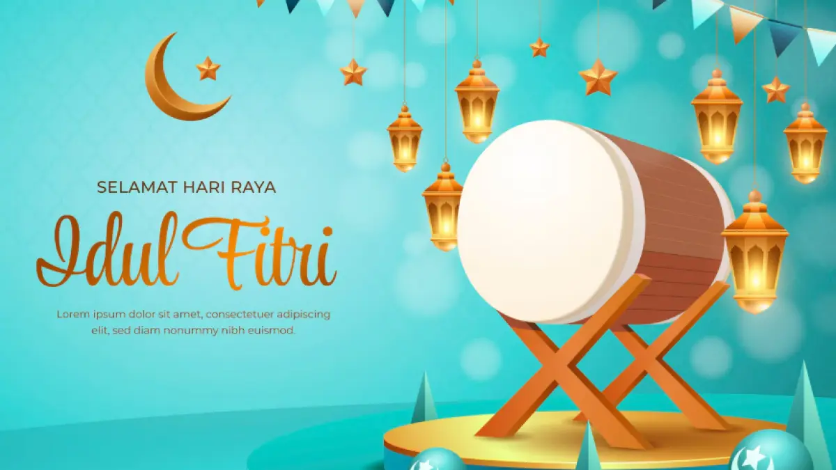 Ilustrasi ucapan selamat Idul Fitri (Freepik)