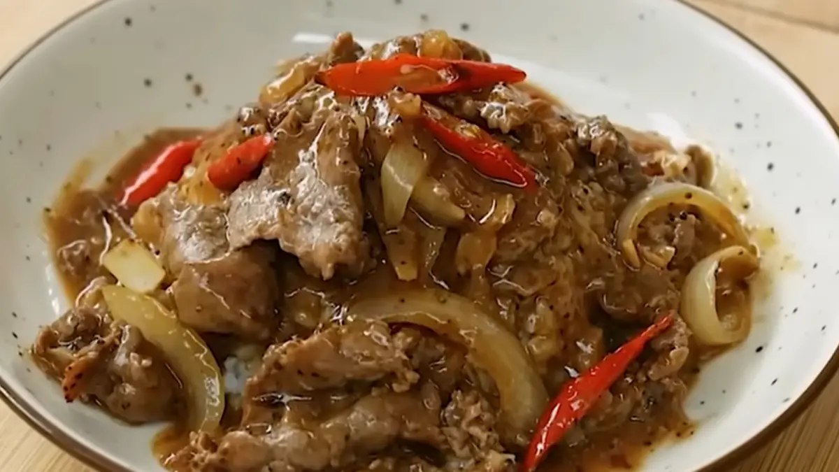 Resep sapi saus lada hitam (YouTube Devina Hermawan)