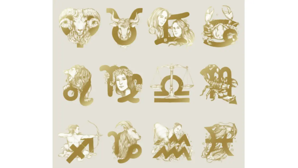 Ilustrasi 12 zodiak (Magnific)