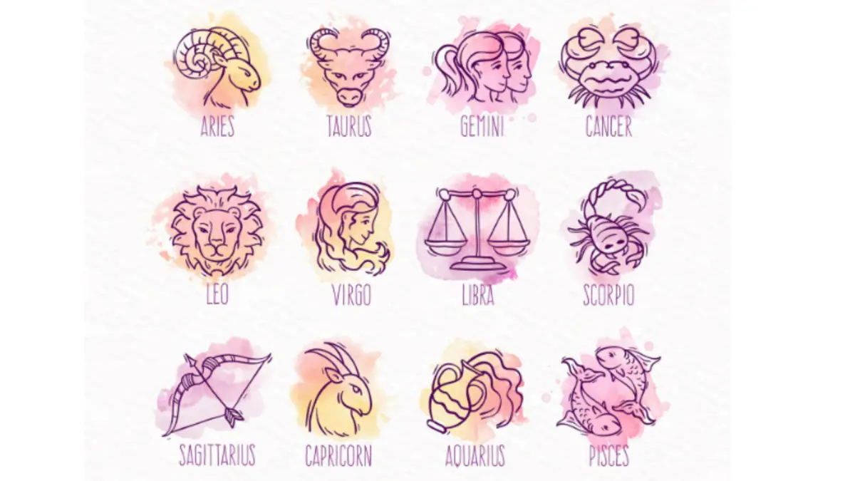Ilustrasi 12 zodiak (Magnific)