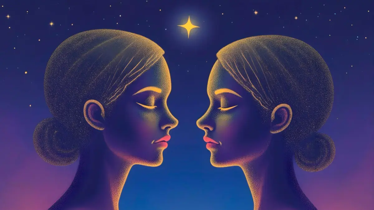 Ilustrasi zodiak Gemini (Magnific)