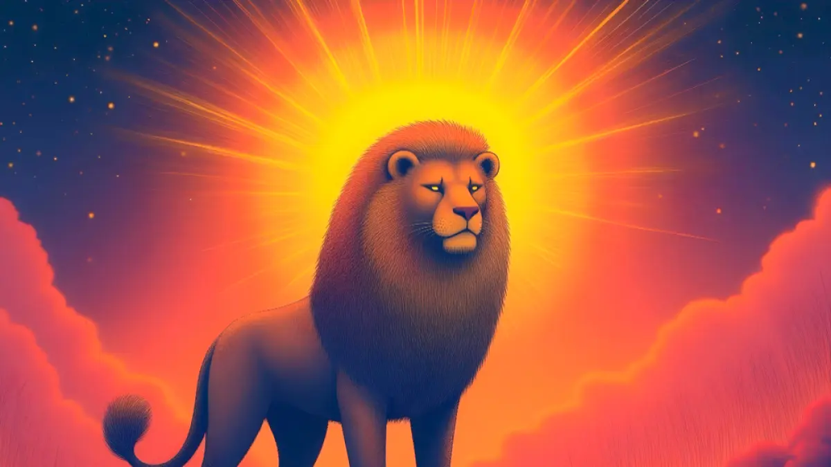 Ilustrasi zodiak Leo (Magnific) 