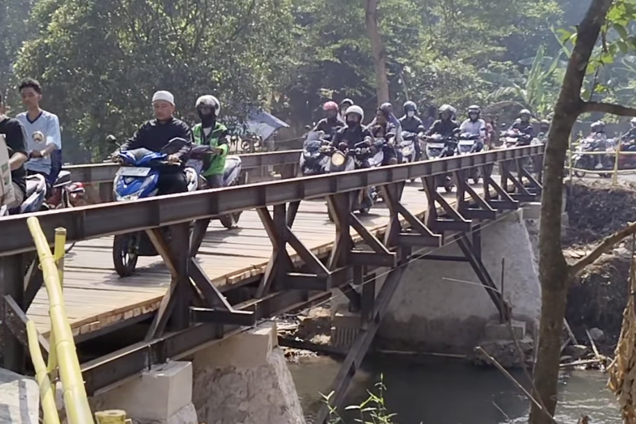 Rekayasa Lalu Lintas di Jalan Sumatera Segmen Jembatan Kali Angke Tangsel. (Humas Kota Tangsel)