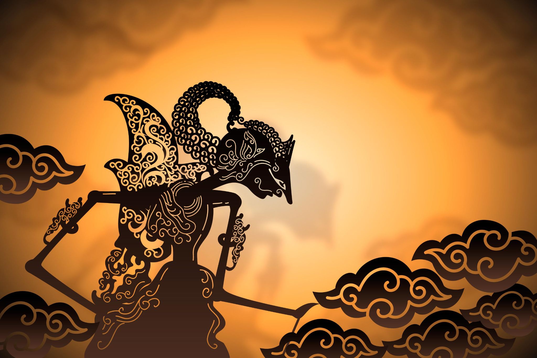 Ilustrasi Wayang; Hasil Akulturasi di Indonesia (Dok. Freepik.com @pikisuperstar)
