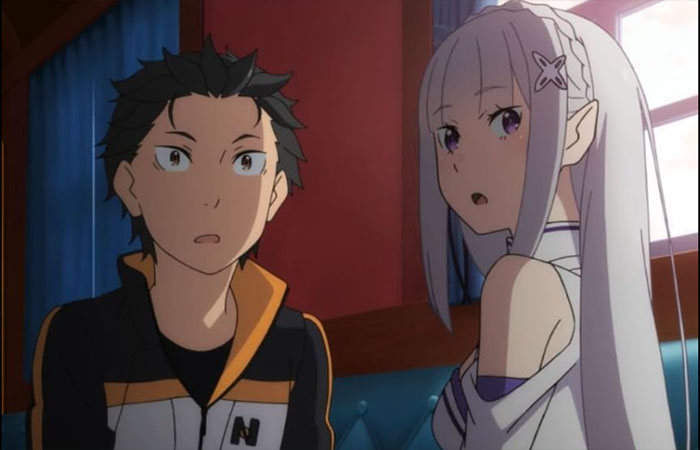 Natsuki Subaru dan Emilia mengalami petualangan yang mendebarkan di sepanjang serial Re:Zero. (Dok. IMDb)