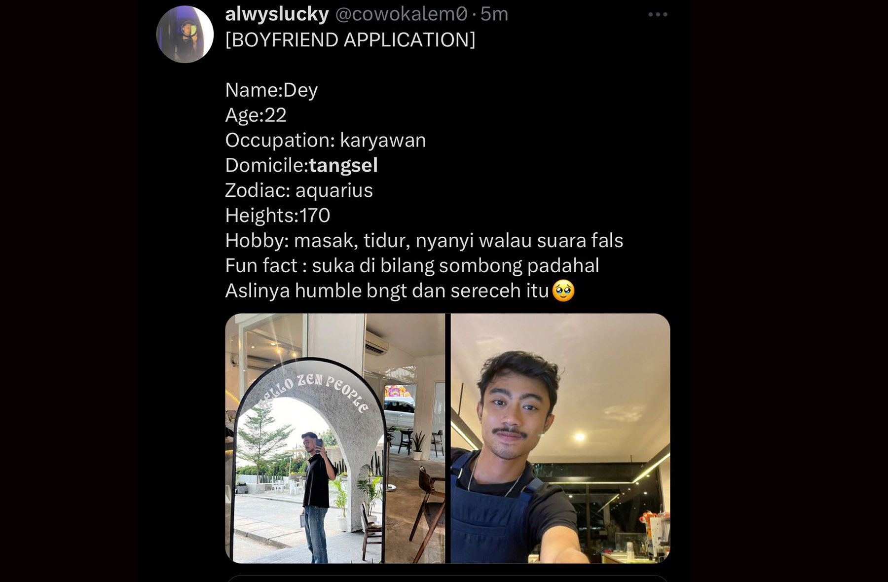 Tangkapan layar X akun Dey. (Dok. X)