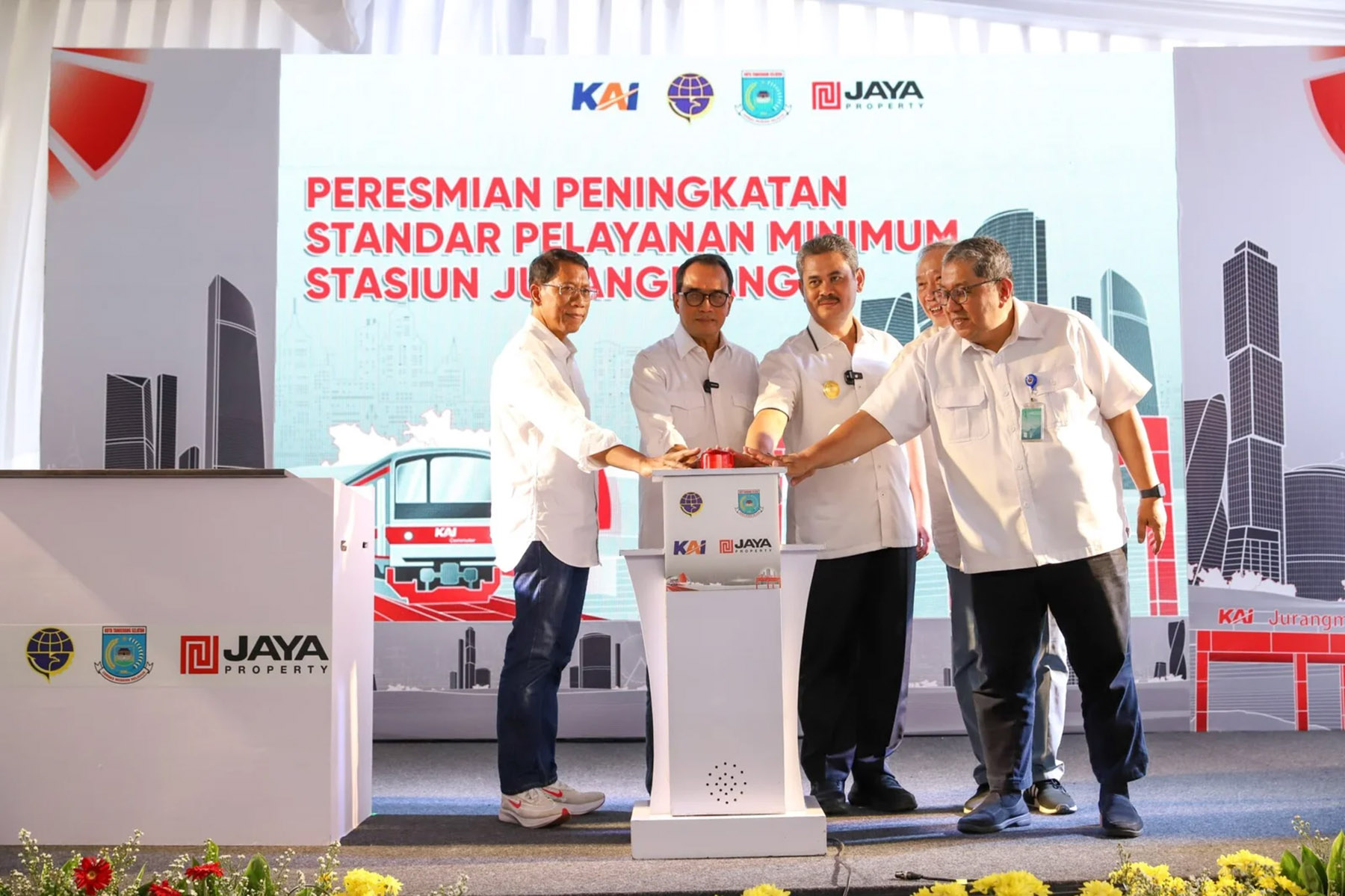 Peresmian peningkatan Standar Pelayanan Minimum (SPM) Stasiun Jurangmangu (Dok. Kemenhub)