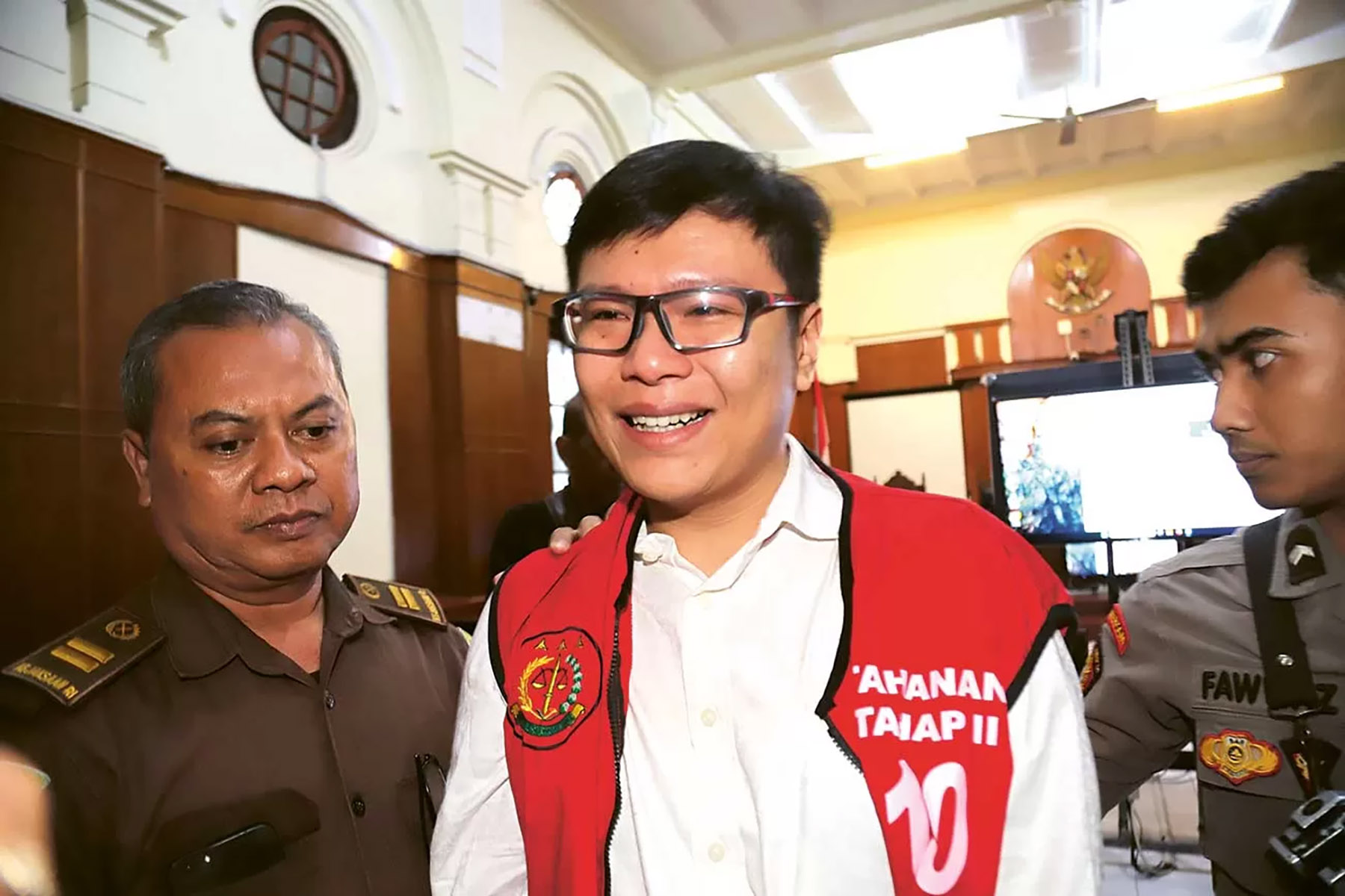 Gregorius Ronald Tannur setelah sidang pembacaan putusan di PN Surabaya, Rabu (24/7).
