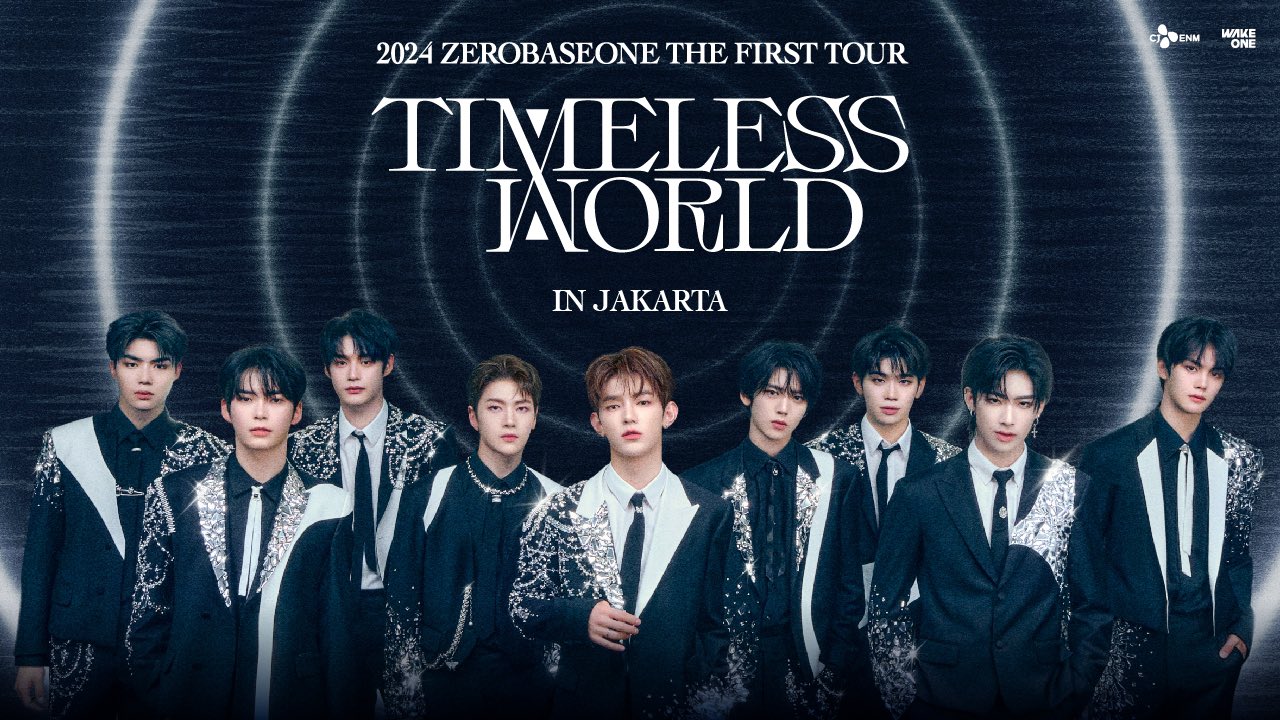 Poster resmi konser &ldquo;ZEROBASEONE: THE FIRST TOUR TIMELESS WORLD&rdquo; di Jakarta. (Dok. WAKEONE Ent.)