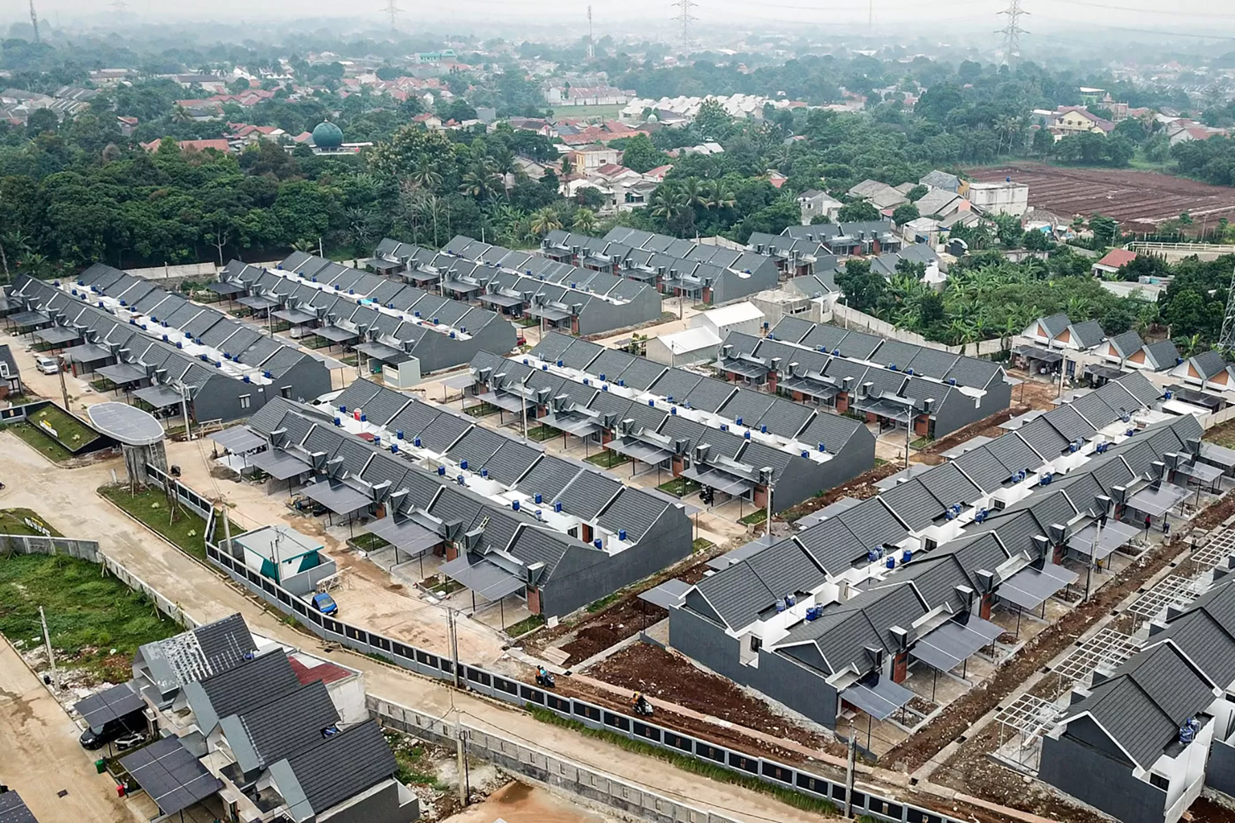 Ilustrasi - Foto udara area perumahan di kawasan Tangsel. (Salman Toyibi/Jawa Pos)