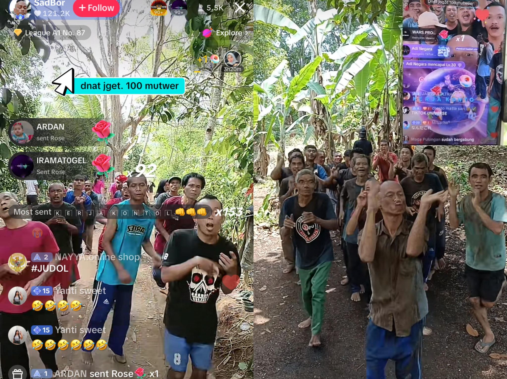 Gunawan Sadbor Live TikTok. (TikTok/ sadbor86)