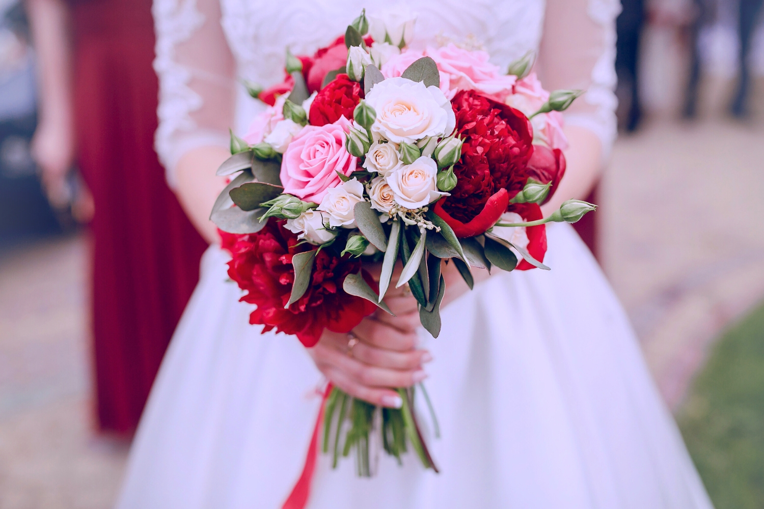 Ilustrasi buket pengantin