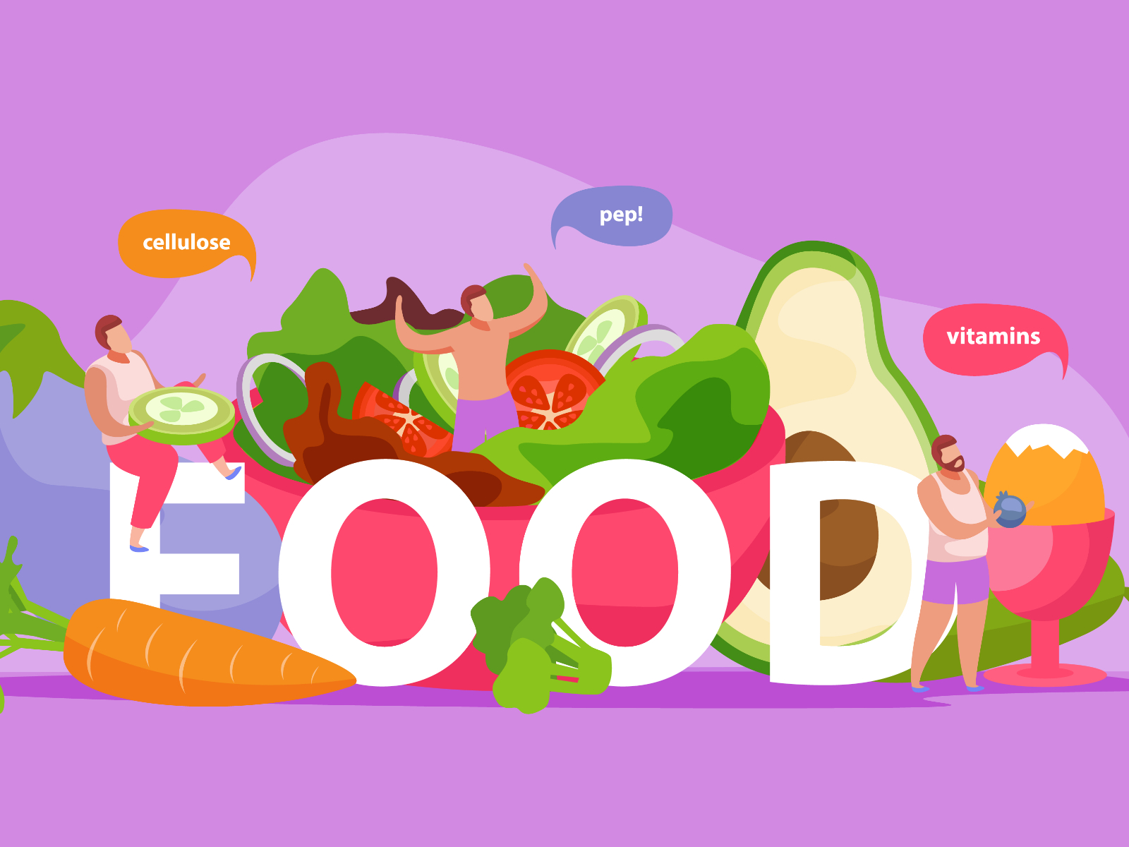 Ilustrasi makanan sehat kaya akan vitamin