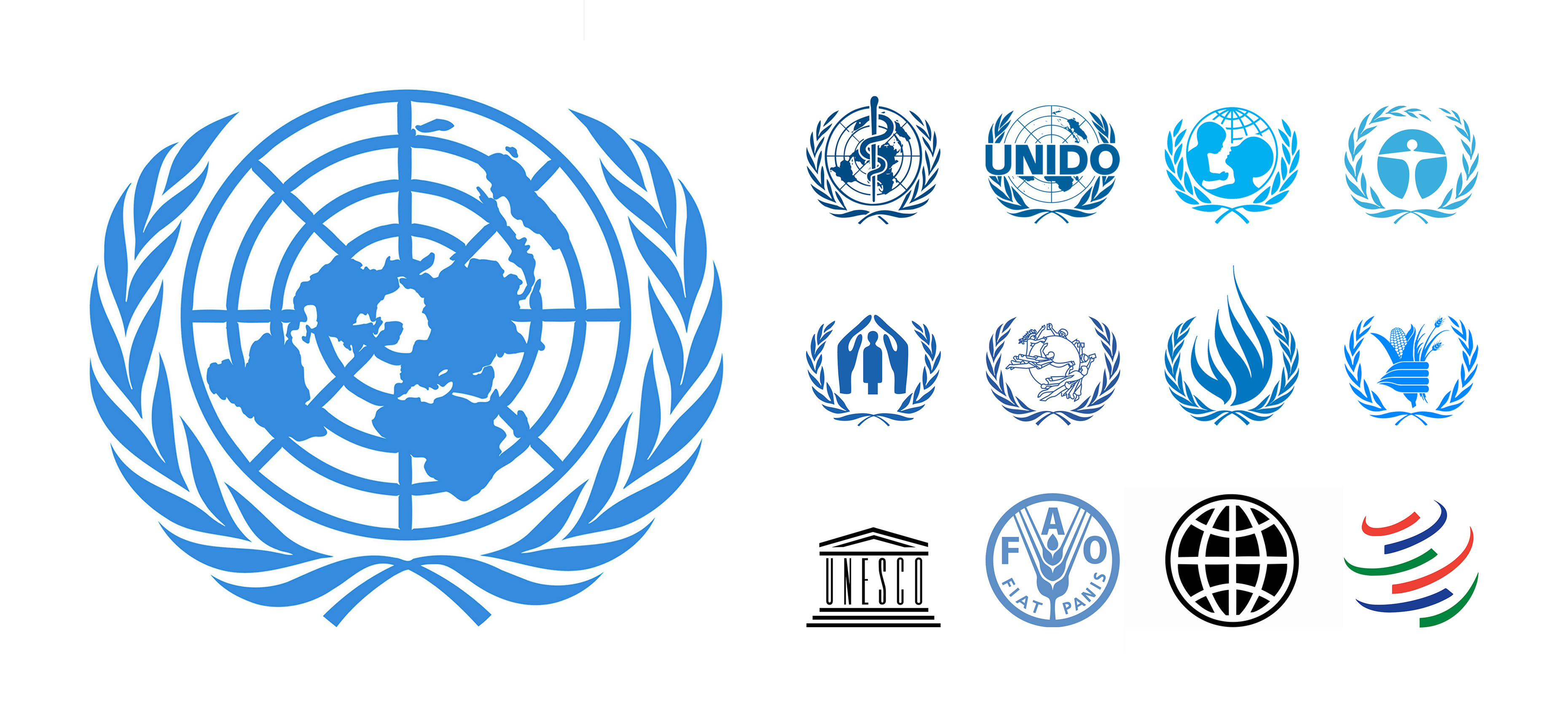 Logo UN dan organisasi-organisasi di bawah naungannya. (Dok. Civic-city.org)