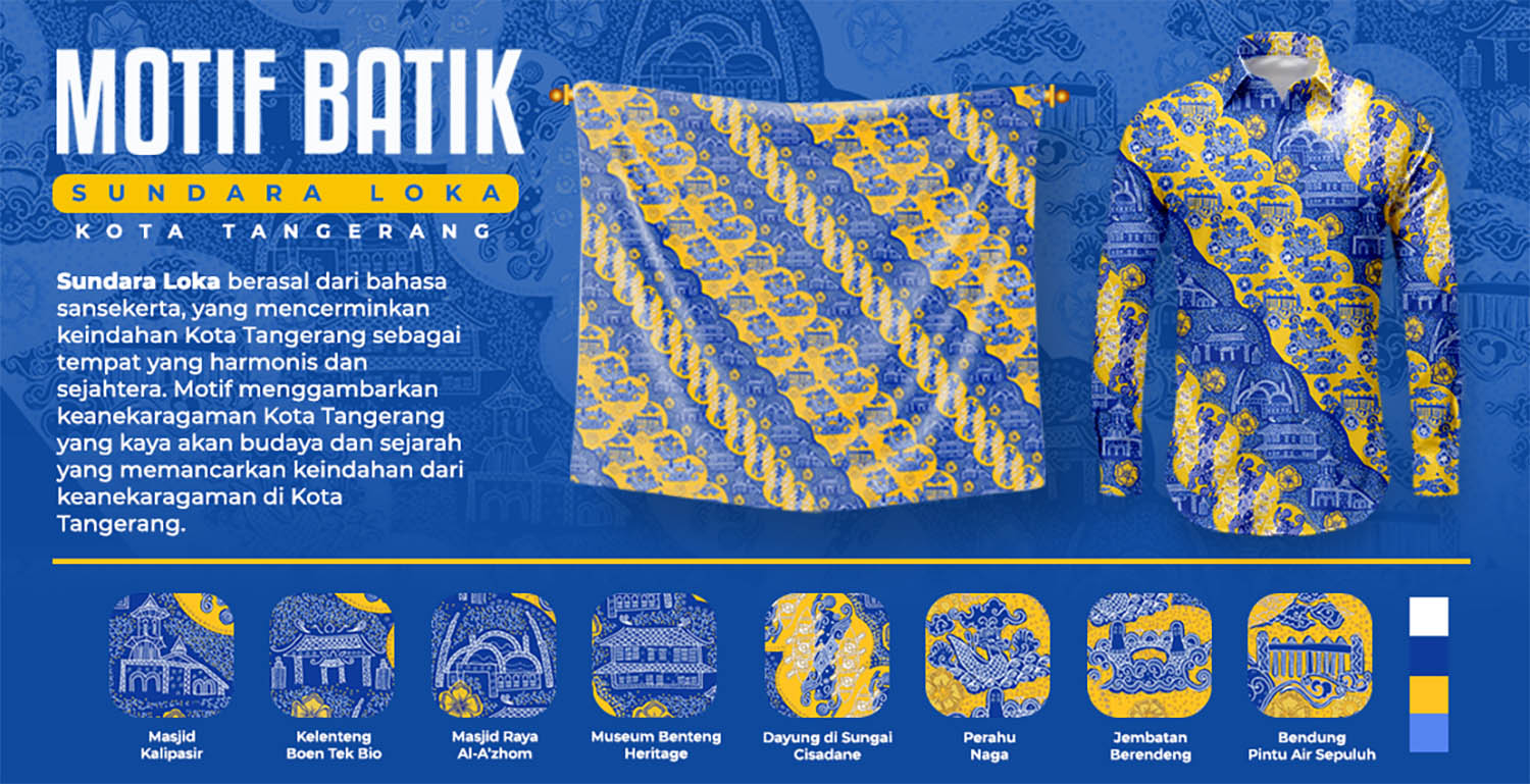Pemkot Tangerang menghadirkan terobosan dalam dunia ekonomi kreatif dan pariwisata budaya, melalui peluncuran motif batik Sundara Loka. (Dok. Humas)