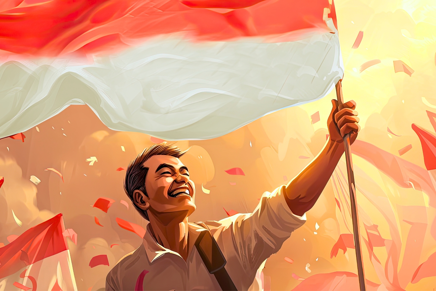 Ilustrasi bendera Indonesia