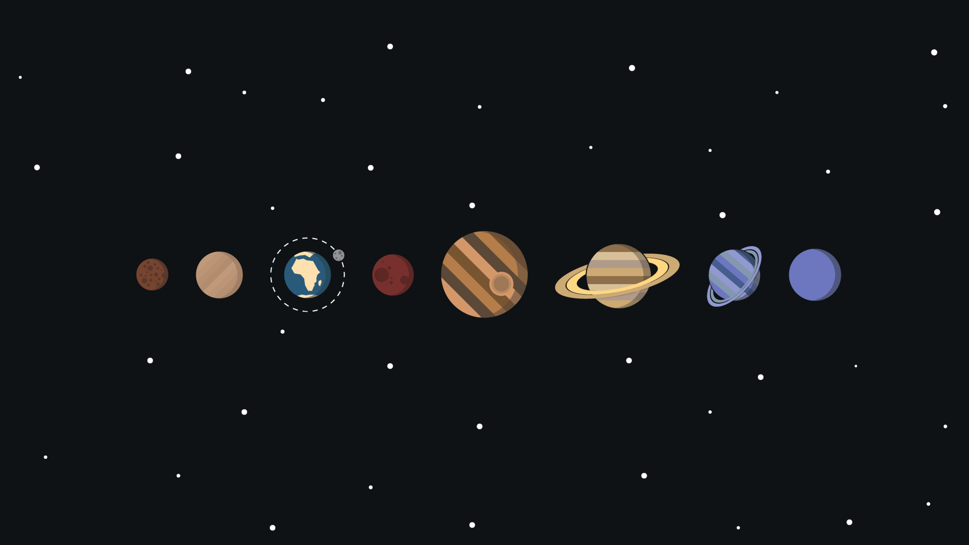 Ilustrasi planet dalam tata surya