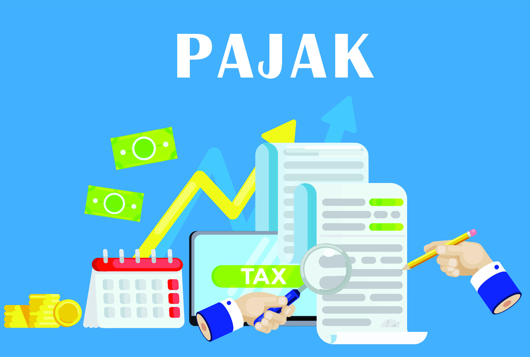 Ilustrasi pajak. (Dok. IPKI-Freepik)