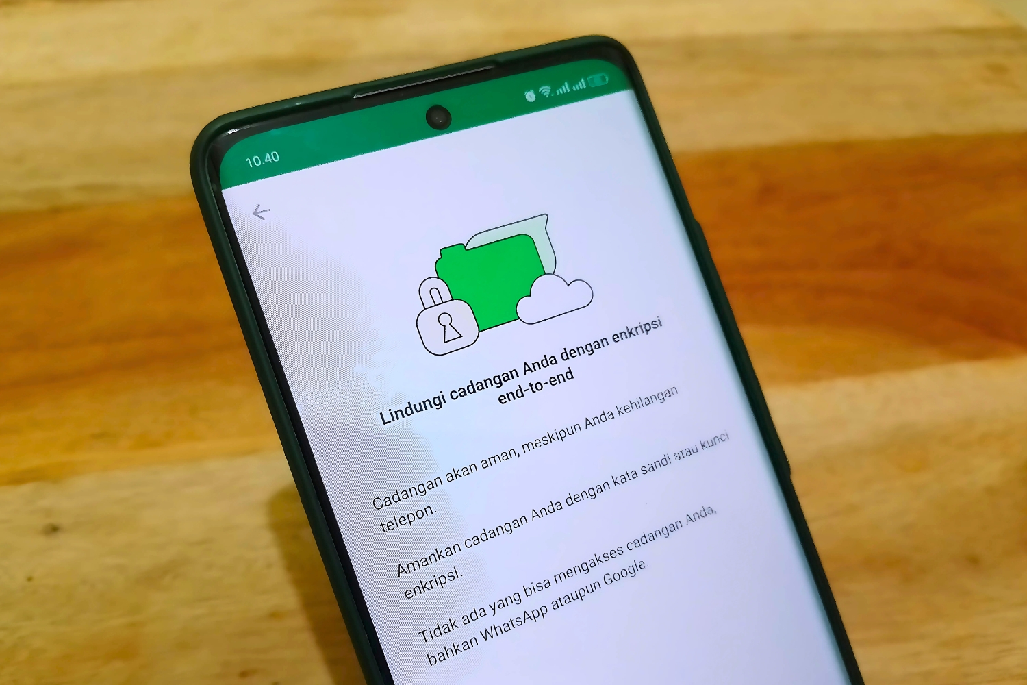 Fitur enkripsi pada WhatsApp