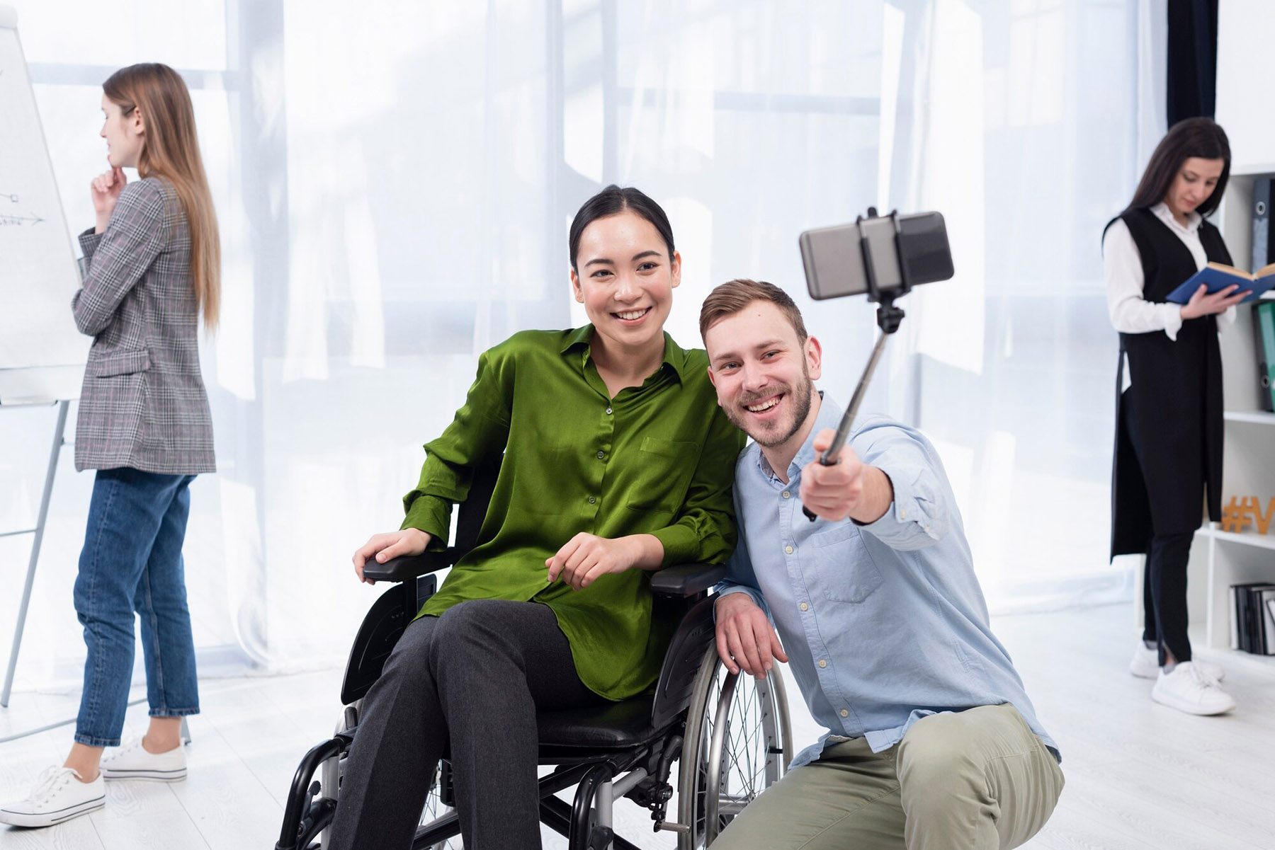 Ilustrasi pasangan disabilitas (Dok. Freepik)